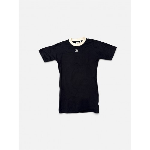 Adidas Originals Γυναικείο Μαύρο T-Shirt Φόρεμα με Μεγάλο Trefoil Logo